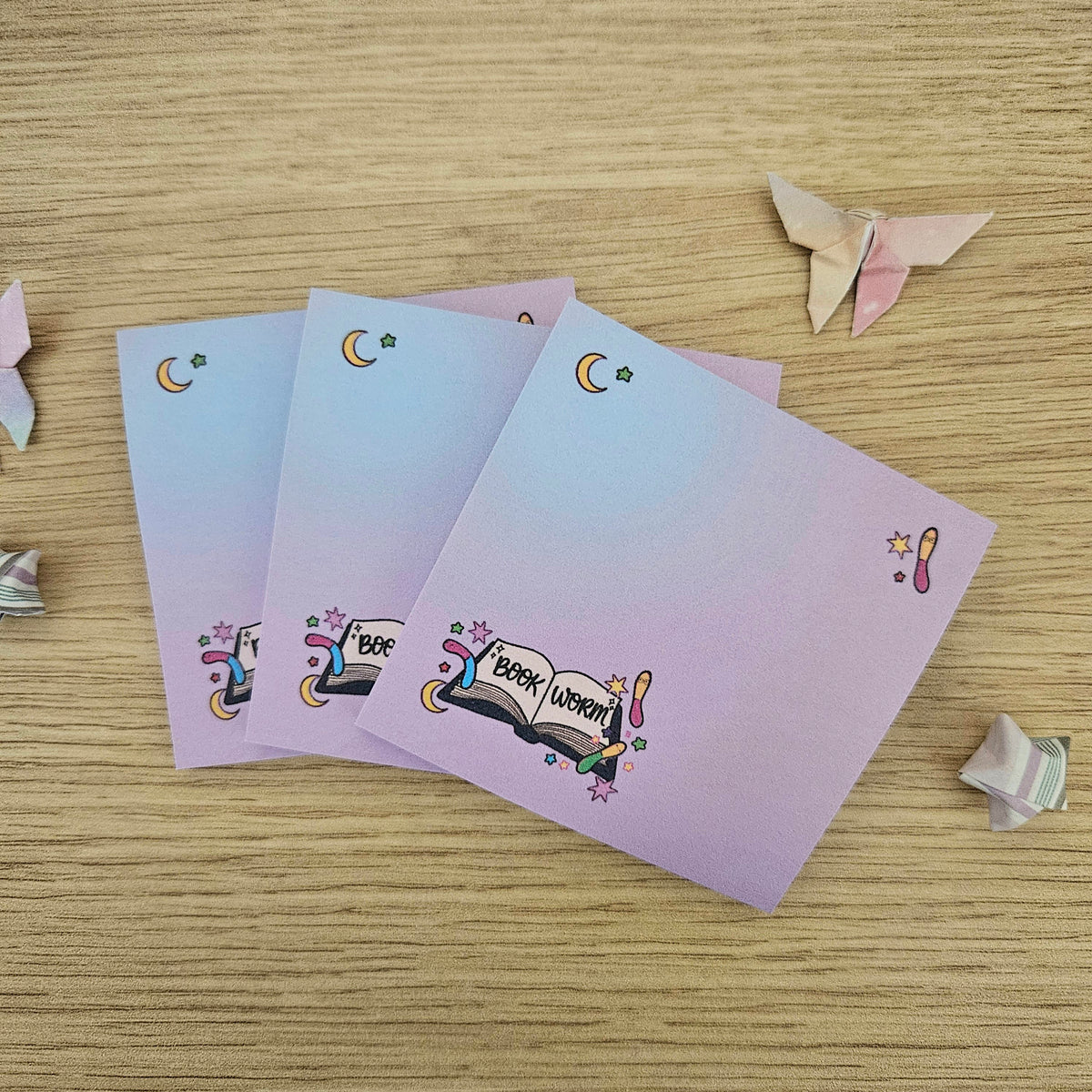 Book Worm Gummy Worm Sticky Notes