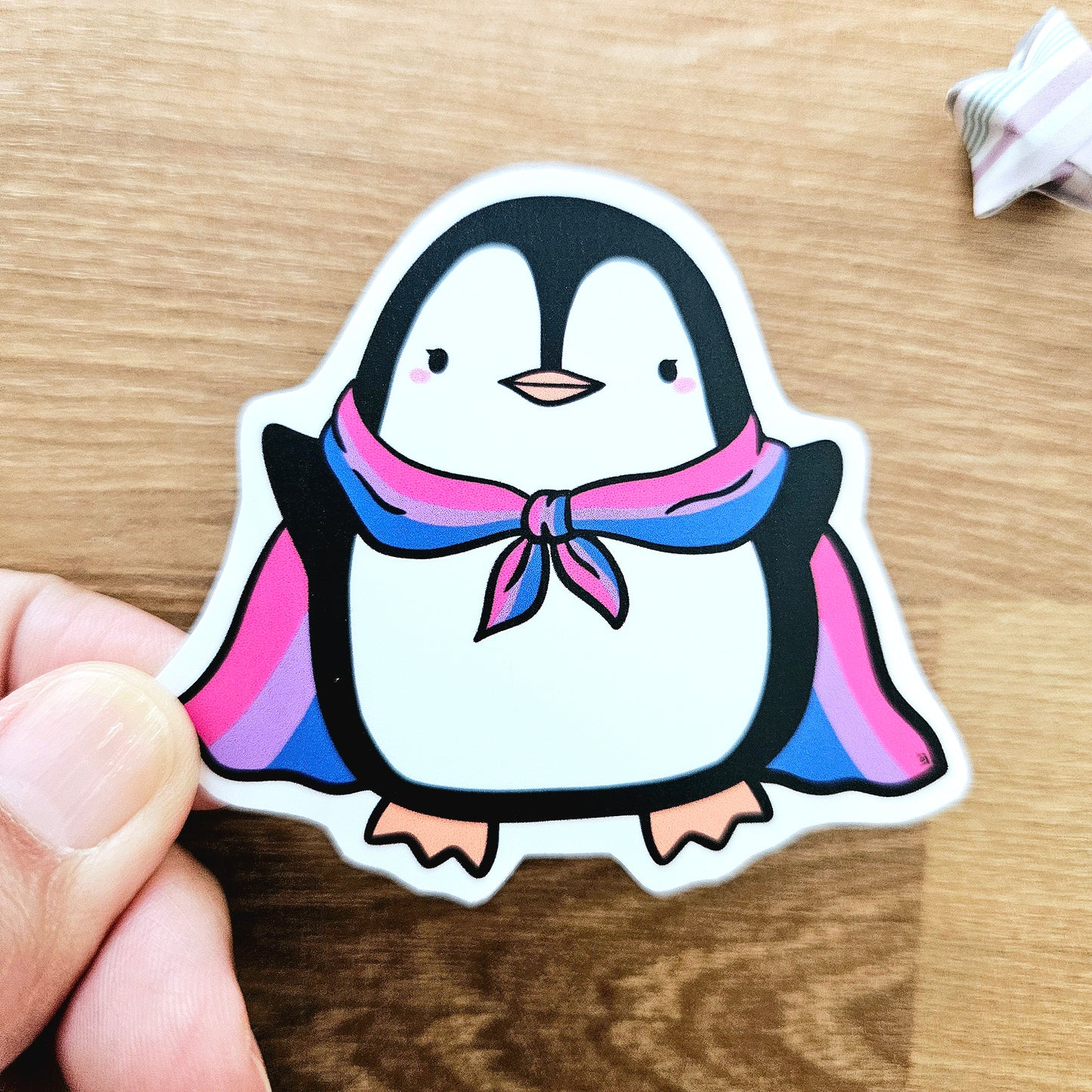 Pride Penguin Bisexual Flag Sticker