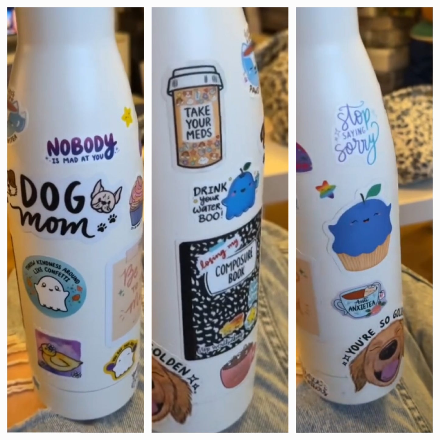 Drink Your Water, Boo Vinyl Sticker