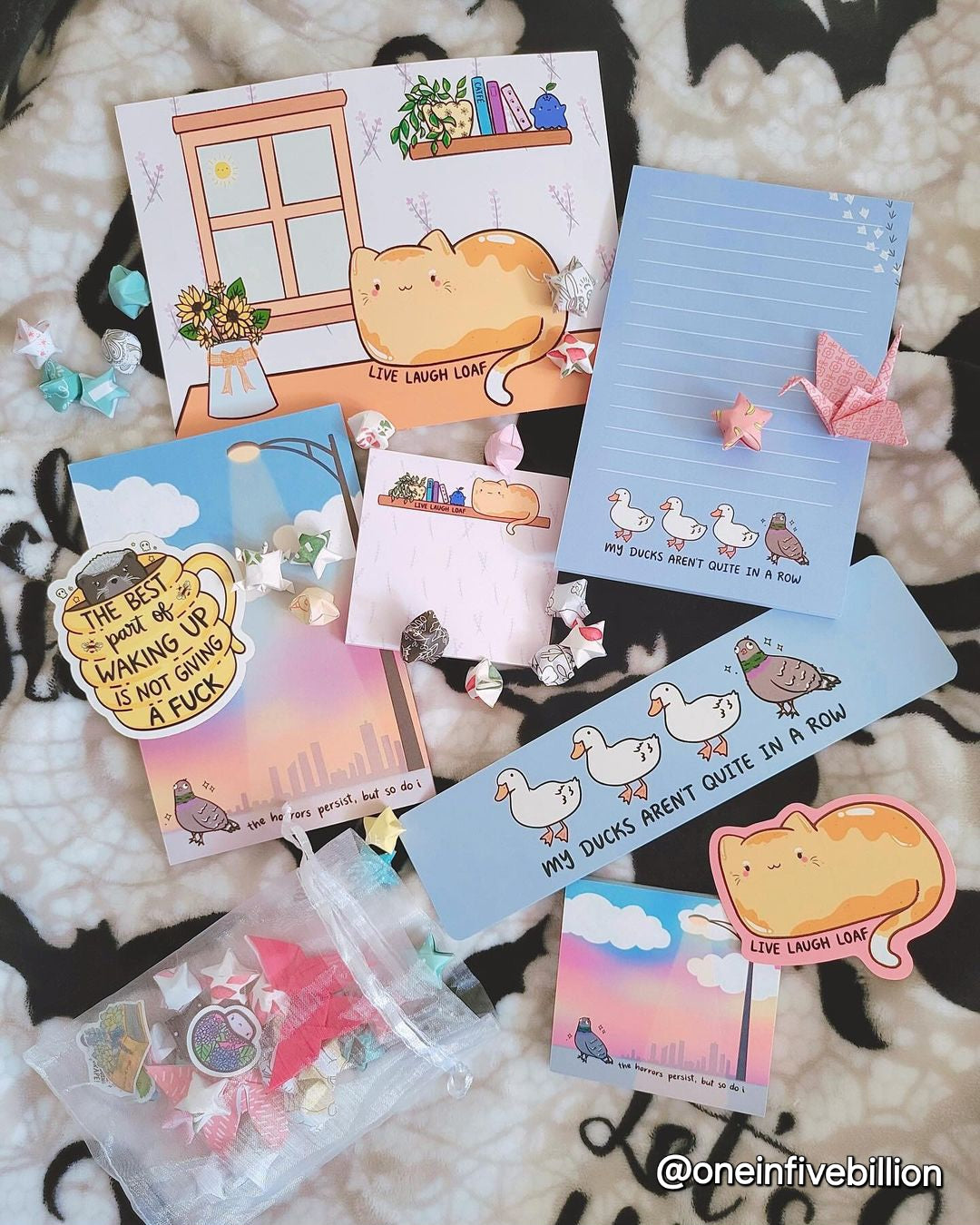 Live Laugh Loaf Cat Sticky Notes