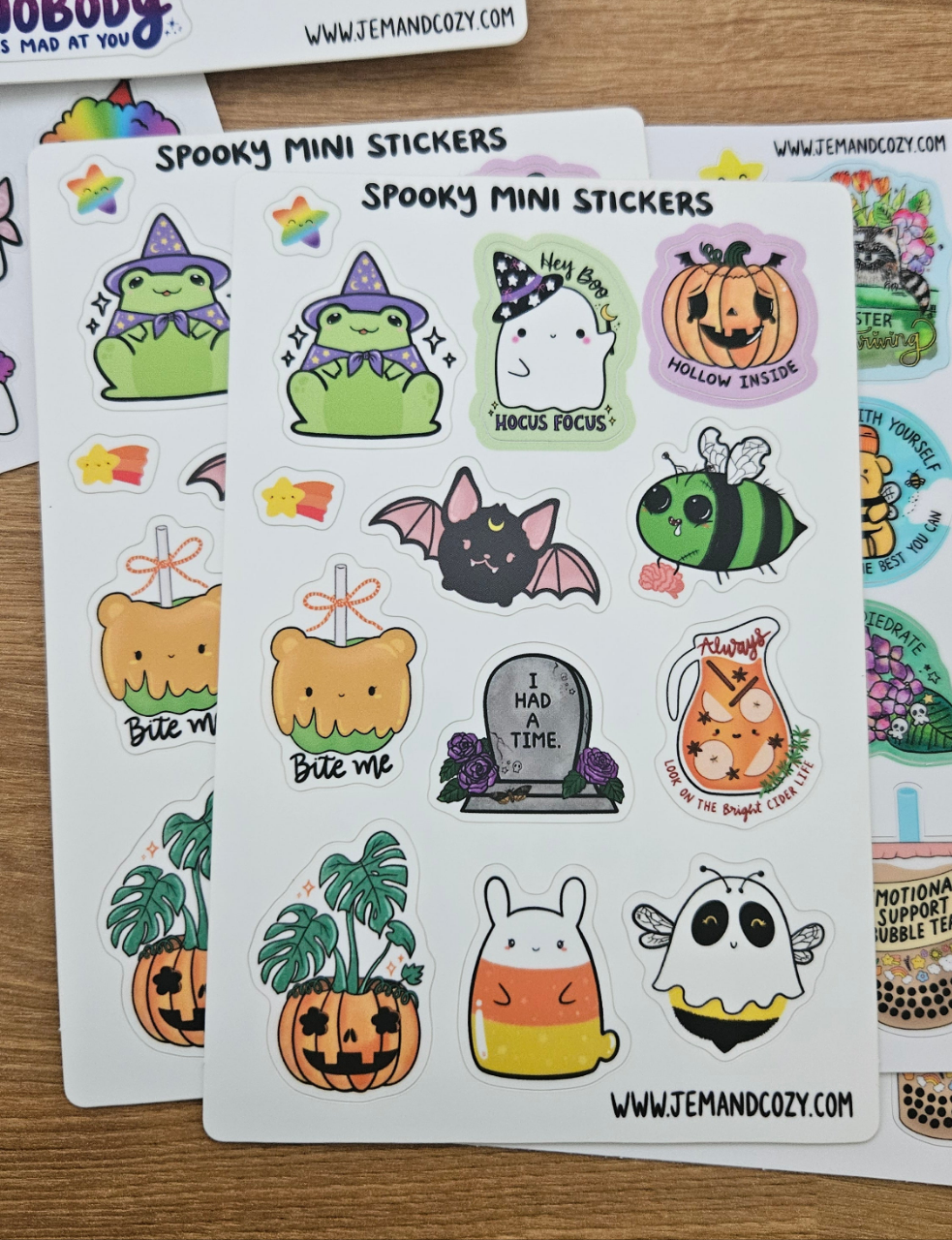 Spooky Mini Stickers Vinyl Sticker Sheet (4x6")