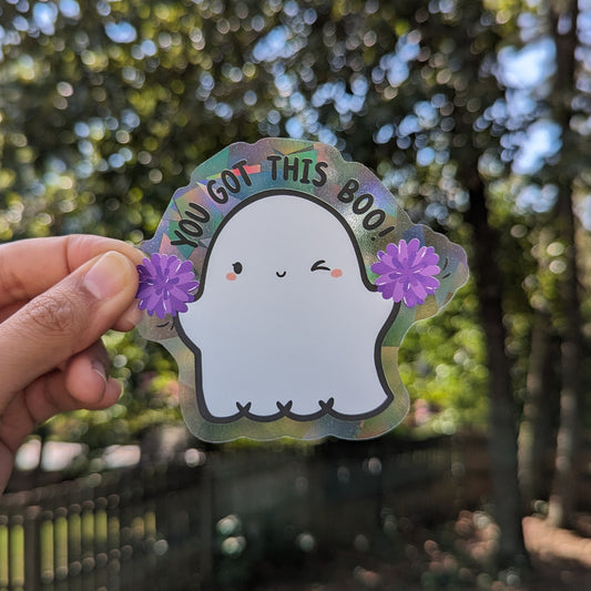 You Got This Boo Rainbow Decal Suncatcher