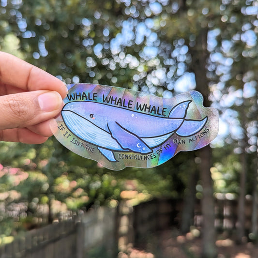 Whale Whale Whale Rainbow Decal Suncatcher