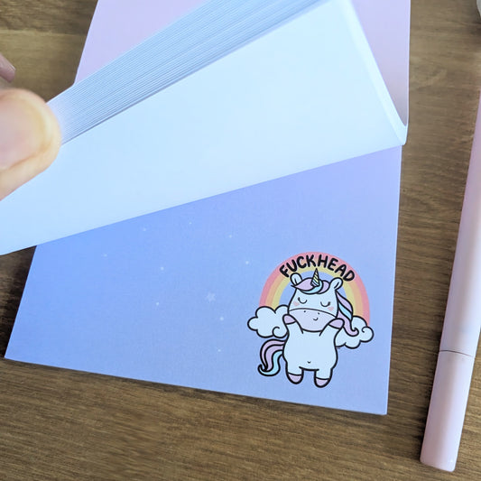 Fuckhead Unicorn Notepad
