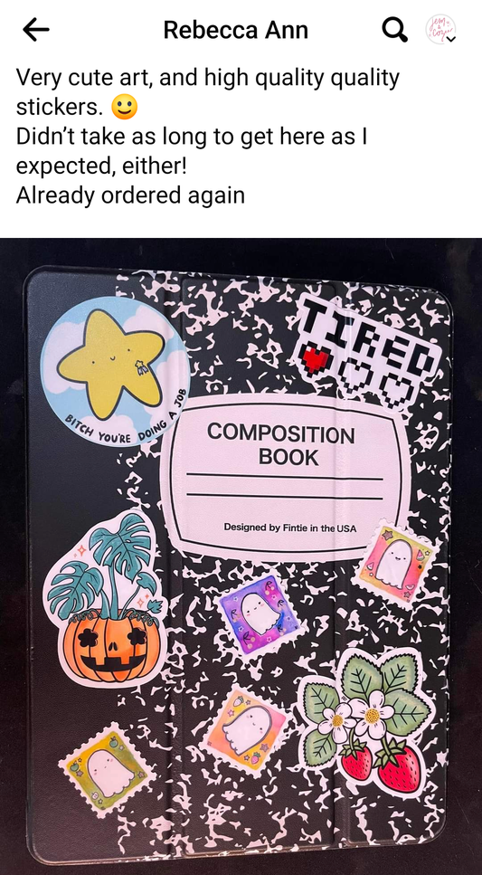 Tired Vinyl Sticker