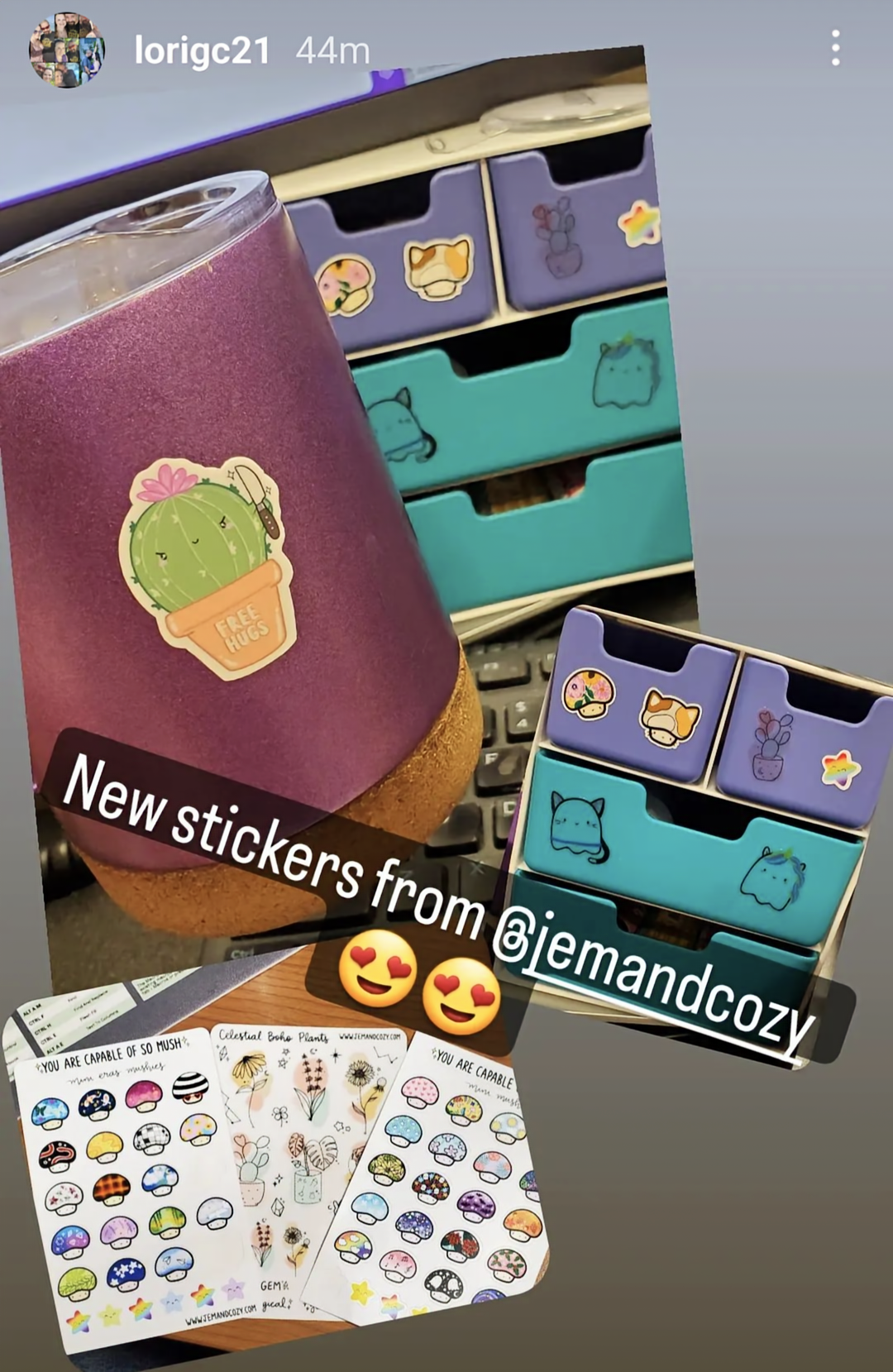 ERAS Mini Mushies Mushroom Vinyl Sticker Sheet (4x6")