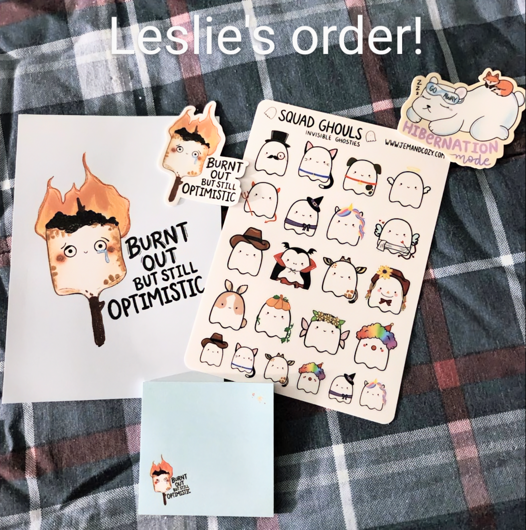 Invisible Ghosties Clear Vinyl Sticker Sheet (5x7")