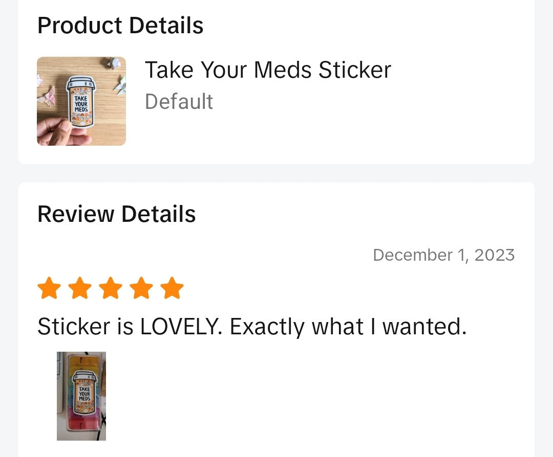 Take Your Meds Vinyl Sticker