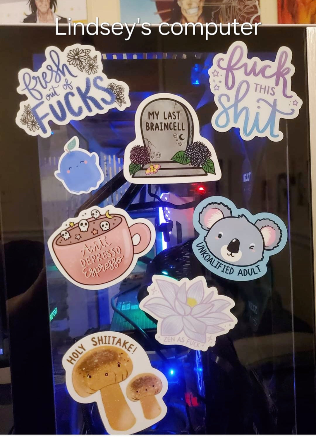Zen As Fuck Lotus Vinyl Sticker
