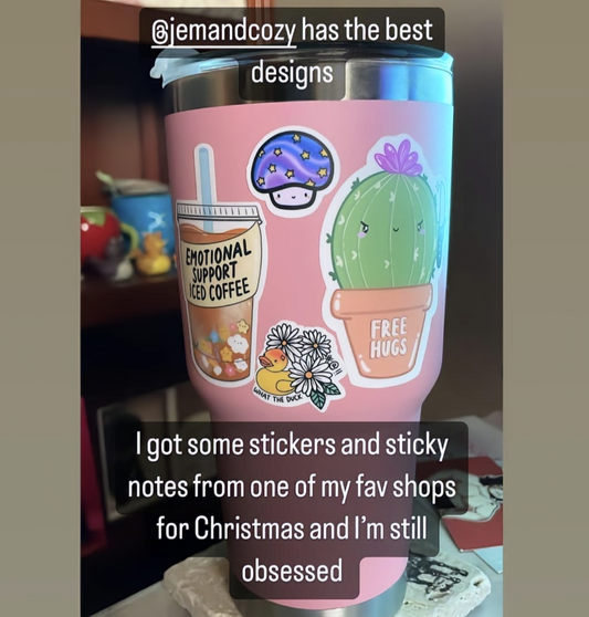 Free Hugs Cactus Vinyl Sticker