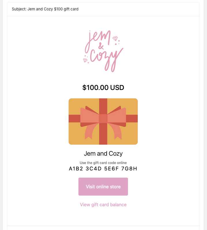 Jem and Cozy Gift Card (Digital)