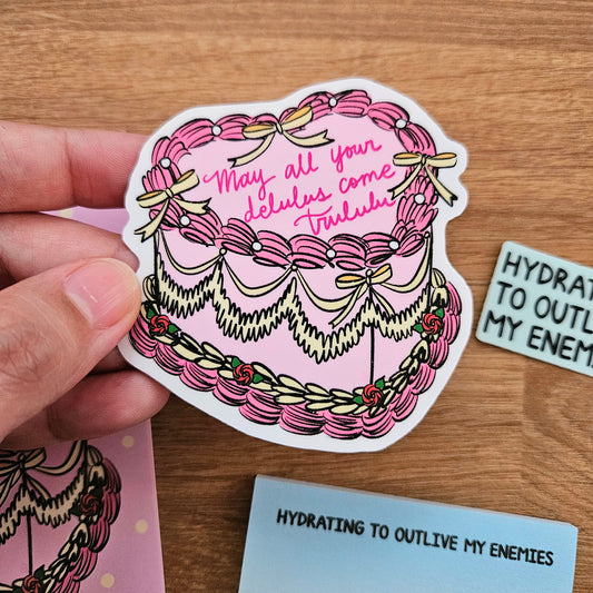 May All Your Delulus Come Trululu Vinyl Sticker