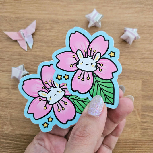 Bunny Blossom Vinyl Sticker