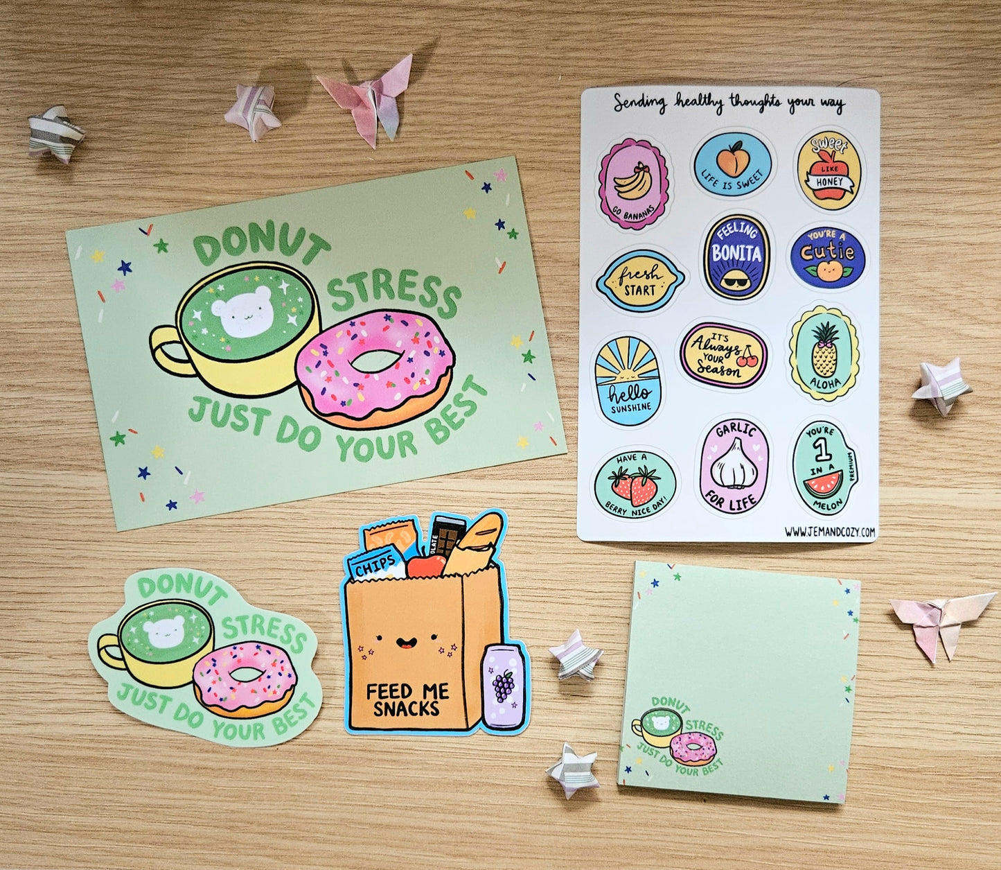 Donut Stress Just Do Your Best Vinyl Sticker