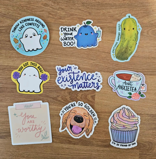Encouraging Vinyl Sticker BUNDLE (Set of 9)