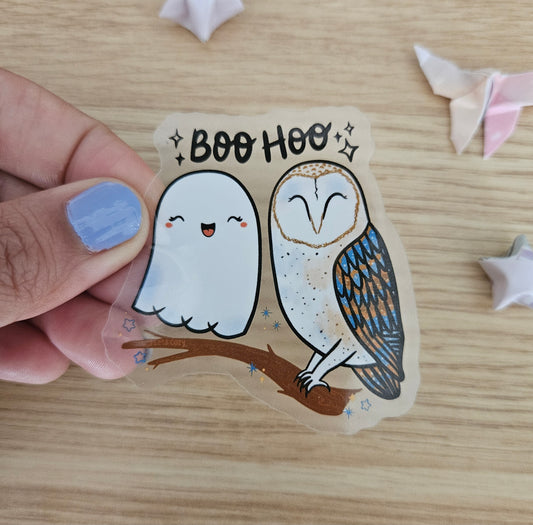 BooHoo Clear Vinyl Sticker