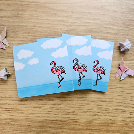 My Ankle Hurts and I Hate the Government Flamingo Sticky Notes