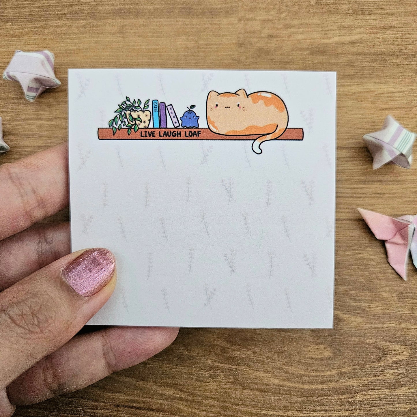 Live Laugh Loaf Cat Sticky Notes