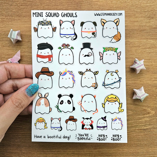 Mini Squad Ghouls Vinyl Sticker Sheet (4x6")