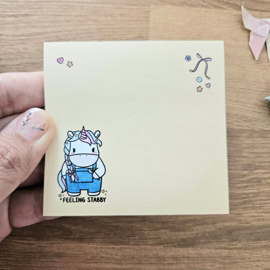 Feeling Stabby Unicorn Sticky Notes