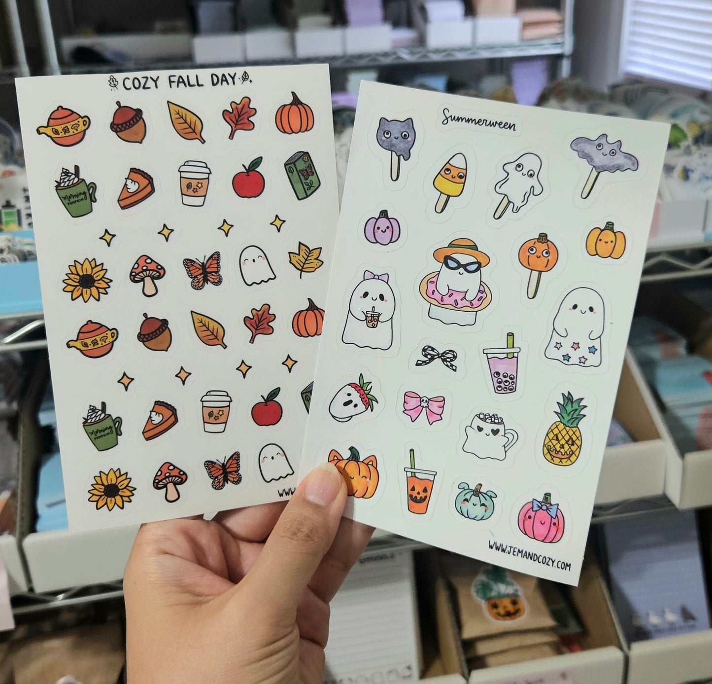 Summerween Doodles Vinyl Sticker Sheet (4x6")