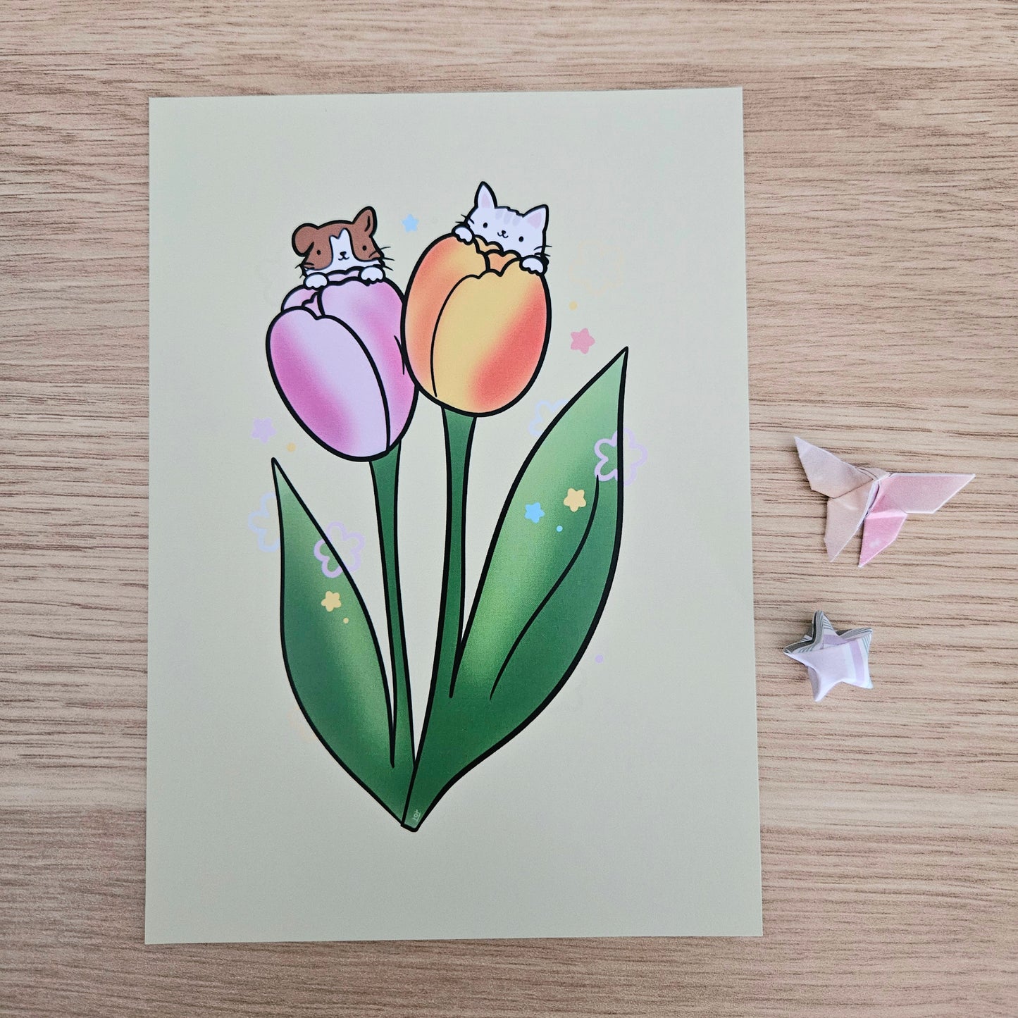 Summer Sale: Petal Pals Art Print(5x7")