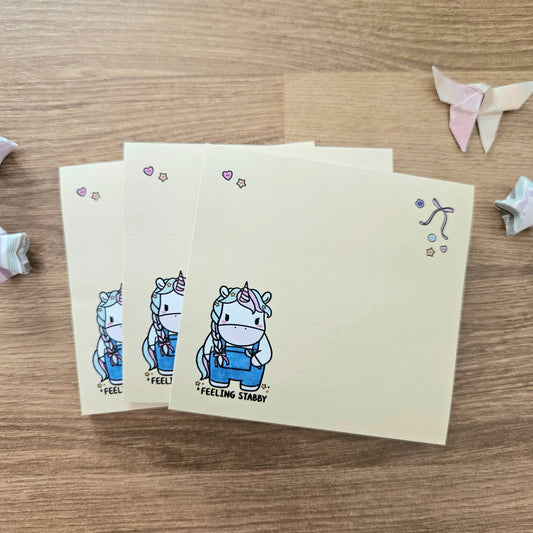 Feeling Stabby Unicorn Sticky Notes