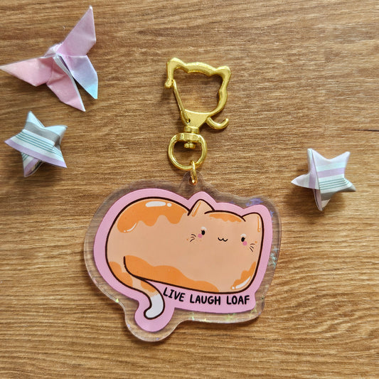 Live Laugh Loaf Keychain