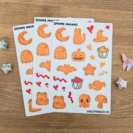 Spooky Nuggies Vinyl Sticker Sheet (4x6")