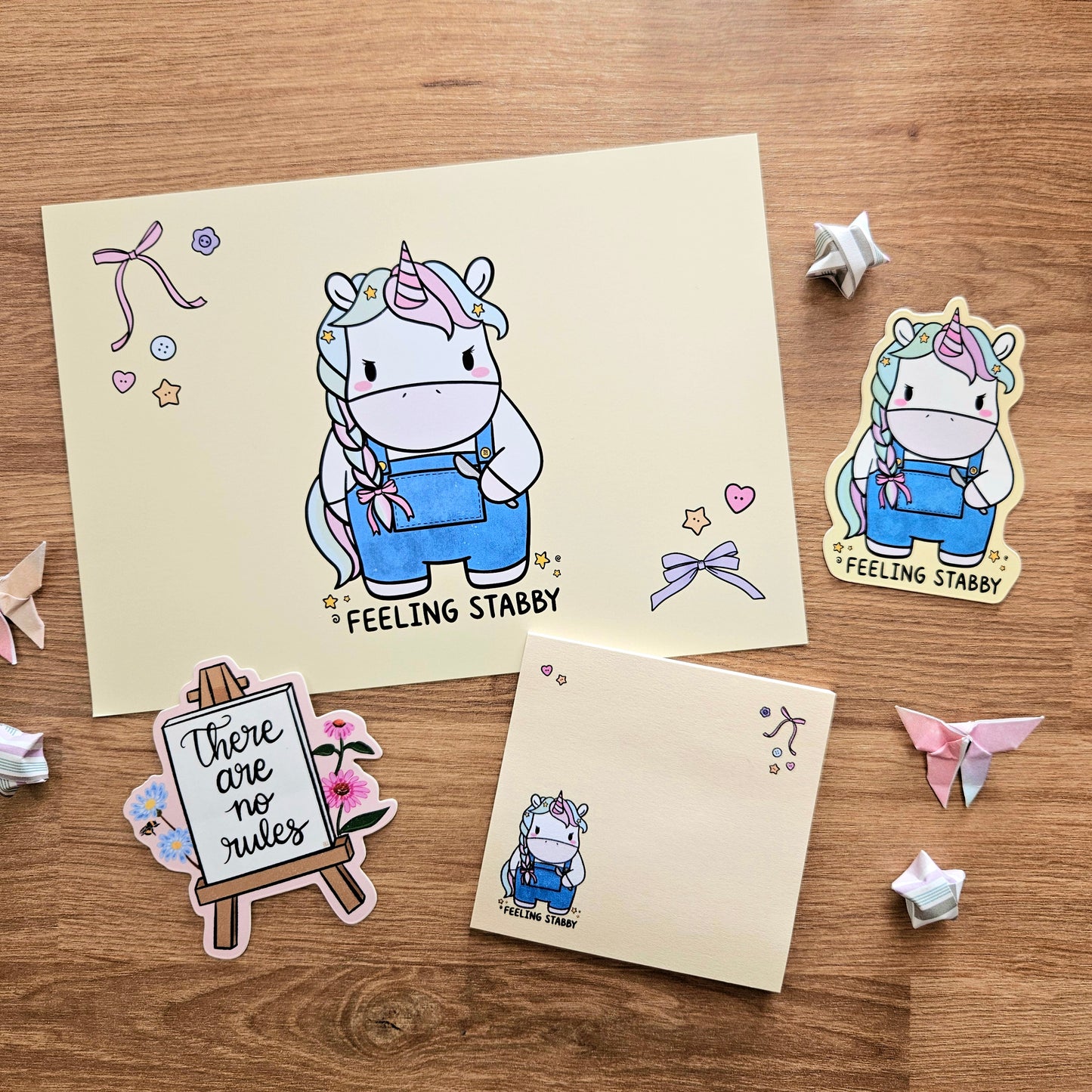 Feeling Stabby Unicorn Art Print(5x7")