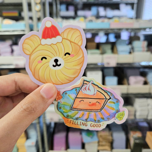 Christmas Bear Butter Cookie Vinyl Sticker