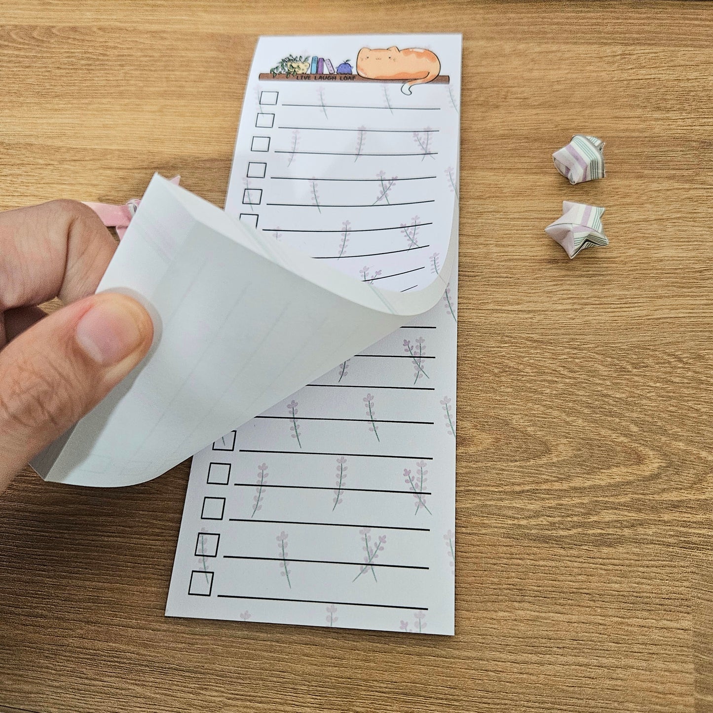 Live Laugh Loaf Checklist Notepad