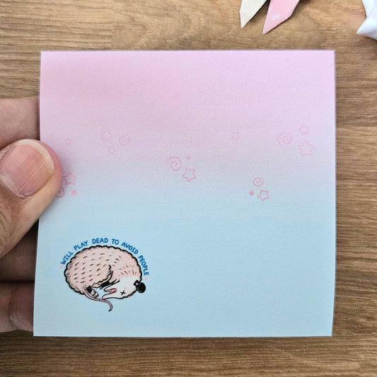 Will Play Dead to Avoid People Possum Sticky Notes