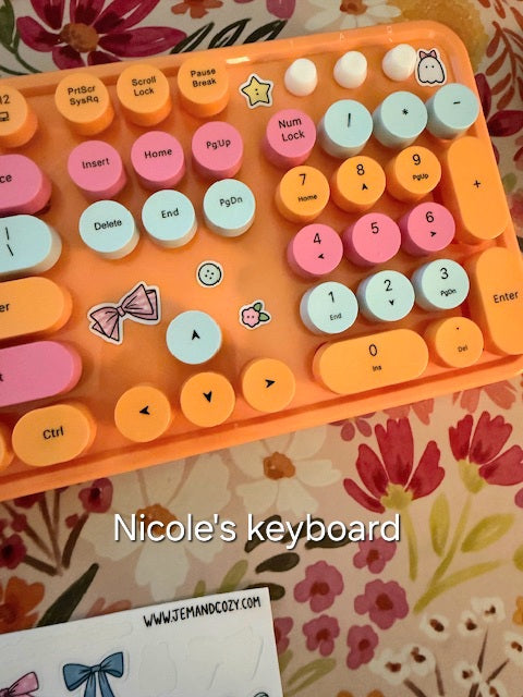 You're cute as a button π Bows and Buttons Vinyl Sticker Sheet (4x6")