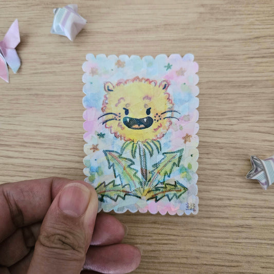 Dandy Lion Vinyl Holographic Sticker