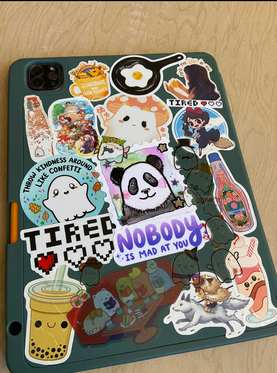 Starry Panda Stamp Watercolor Sticker