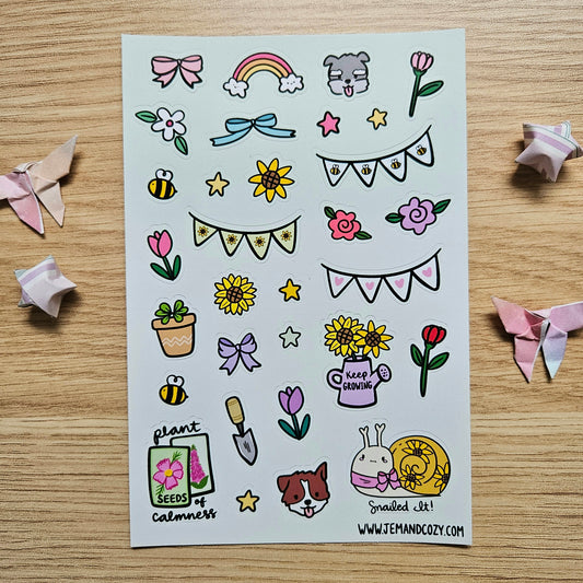 Snailed It Spring Sticker Sheet (4x6")