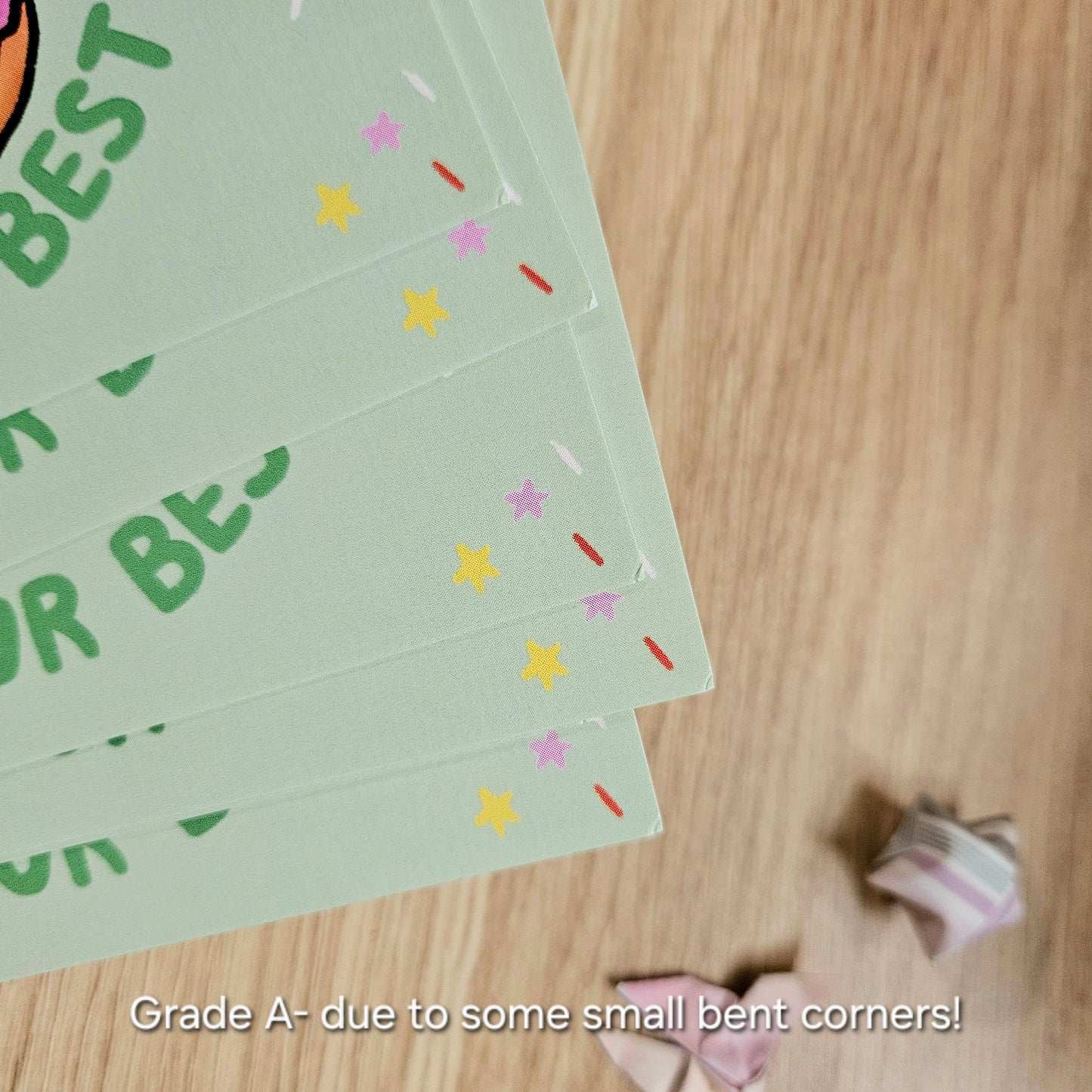 Donut Stress Just Do Your Best Card Art Postcard (4x6")