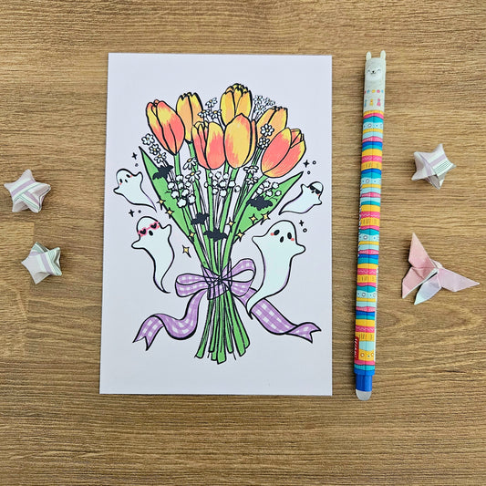 Booquet Post Card Art Print(4x6")