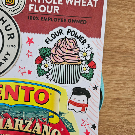 SALE Flour Power Vinyl Sticker