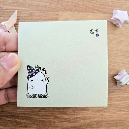 Hey Boo Hocus Focus Witch Ghost Sticky Notes