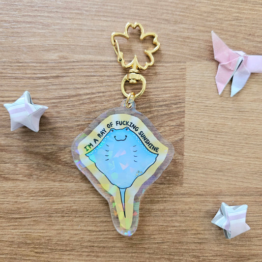 I'm a Ray of Fucking Sunshine Keychain