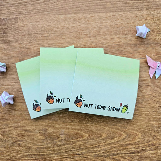 Nut Today Satan Acorns Sticky Notes