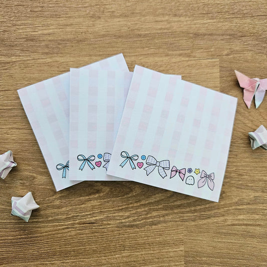 LIMITED EDITION Bows and Buttons Sticky Notes