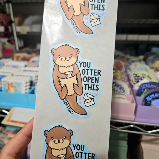 You Otter Open This Vinyl Sticker Labels (Set of 10)
