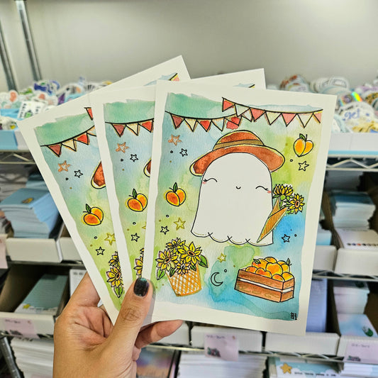 Farmers Market Ghostie Art Print(5x7")