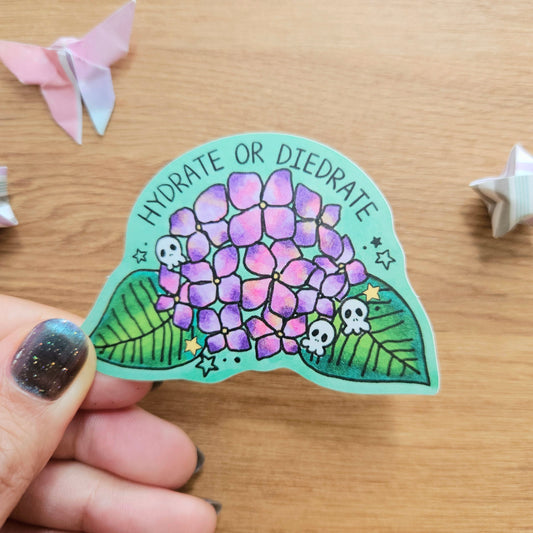 Hydrate or Diedrate Hydrangea Vinyl Sticker