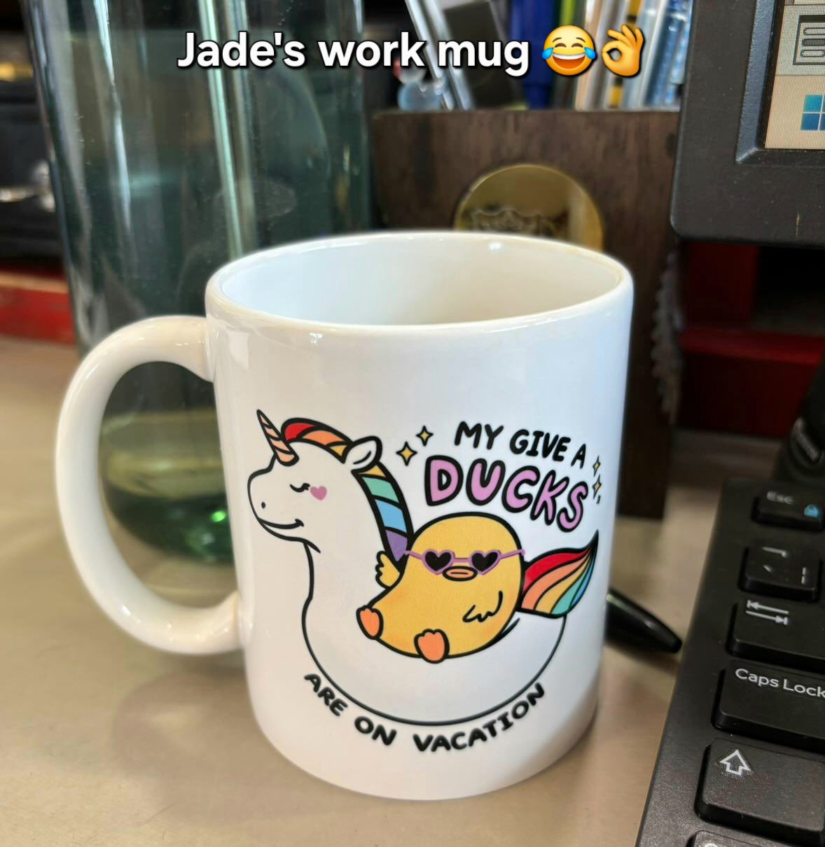 My Give a Ducks Are on Vacation Mug
