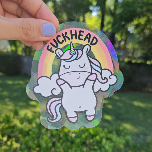 Fuckhead Rainbow Decal Suncatcher