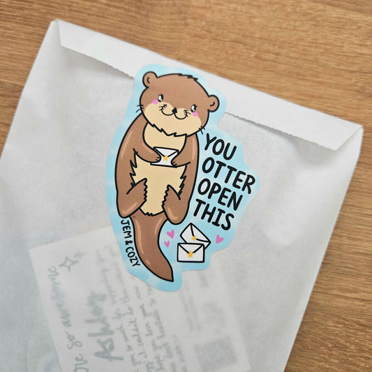 You Otter Open This Vinyl Sticker Labels (Set of 10)